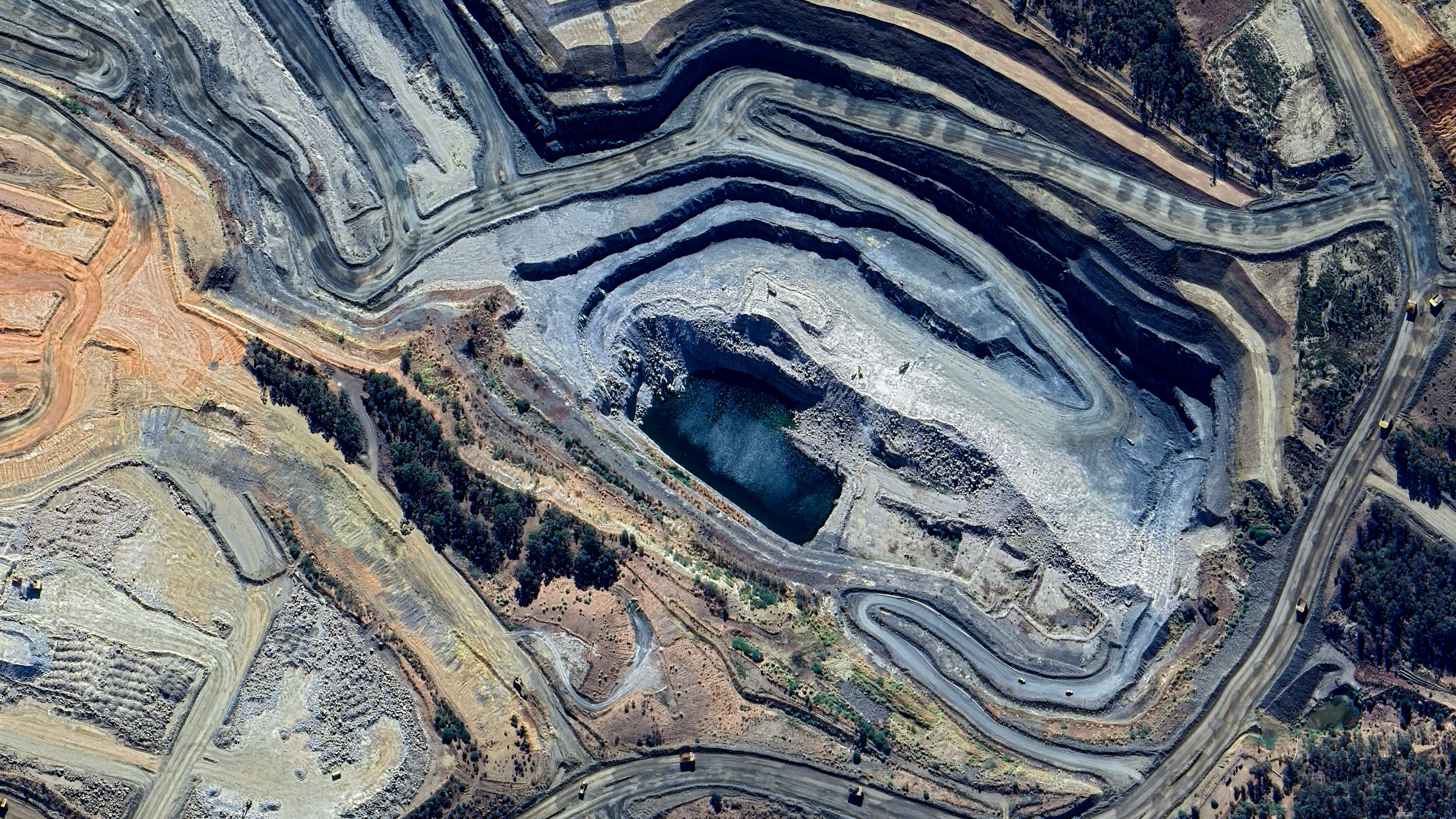 aerial view of the Greenbushes hardrock lithium mine in Australia